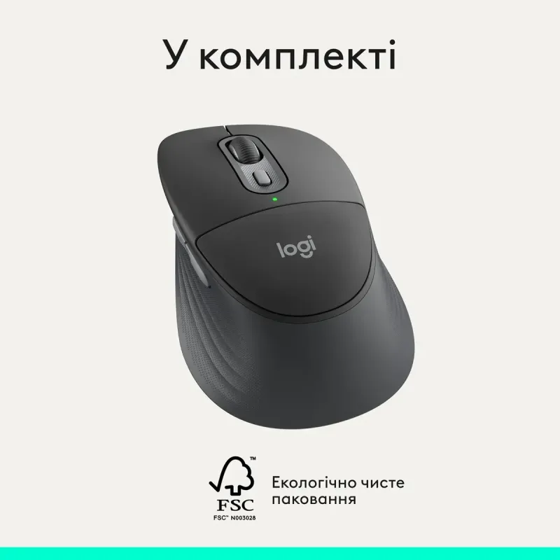 Комп'ютерна миша Logitech Signature Comfort Plus M850L Wireless/USB-C Graphite (910-007715)