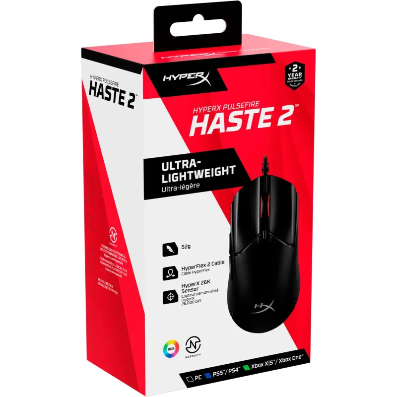 Комп'ютерна миша HyperX Pulsefire Haste 2 Black (6N0A7AA)