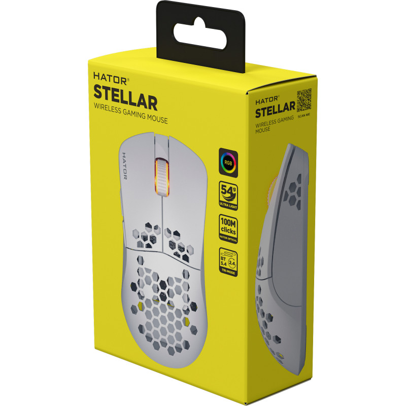 Комп'ютерна миша Hator Stellar Wireless White (HTM651)