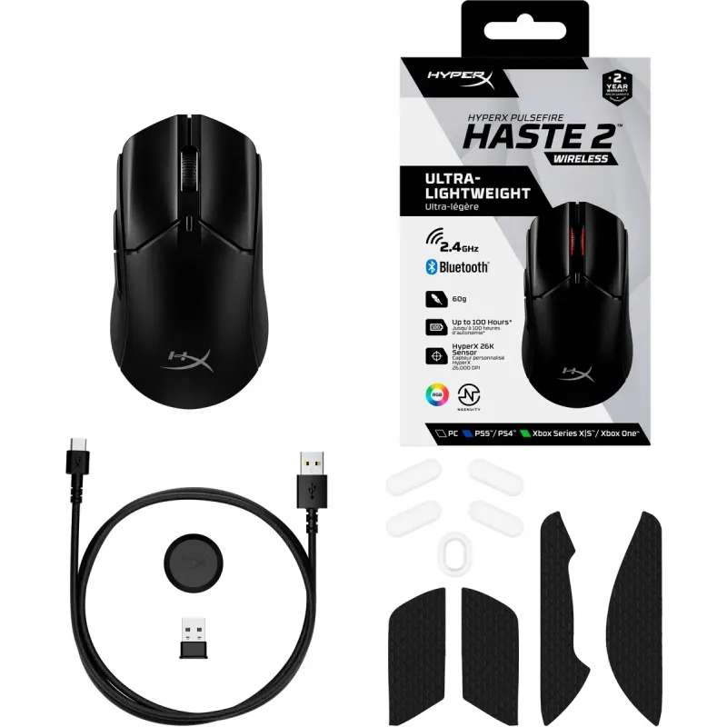 Комп'ютерна миша HyperX Pulsefire Haste 2 Wireless Black (6N0B0AA)