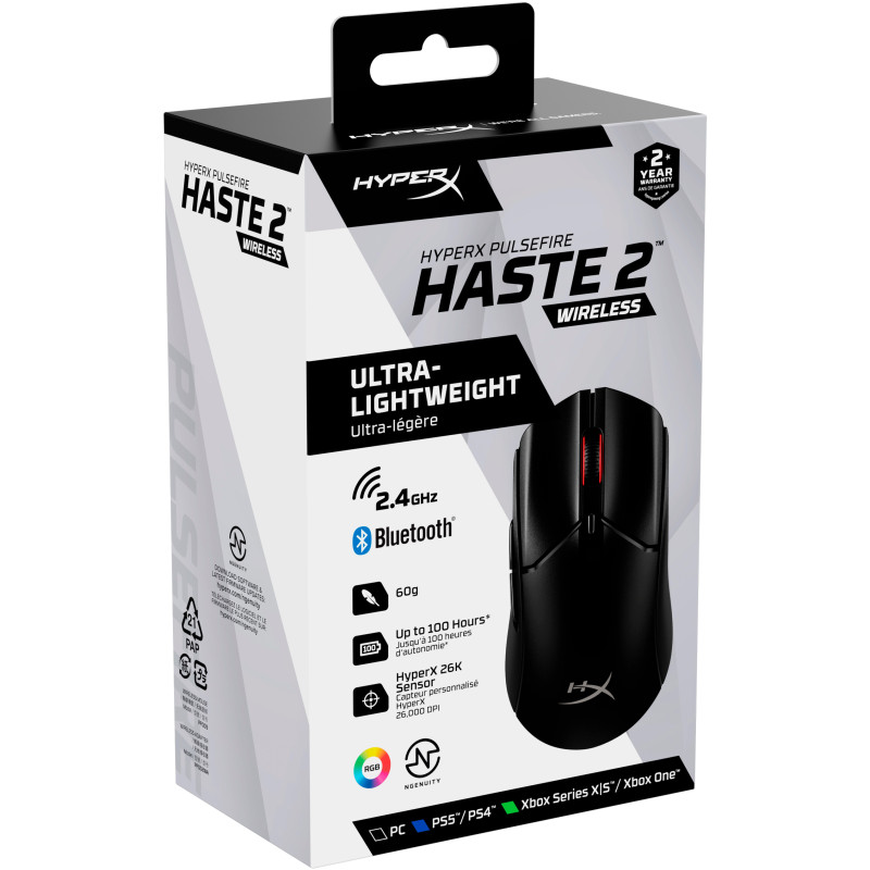 Компьютерная мышь HyperX Pulsefire Haste 2 Wireless Black (6N0B0AA)