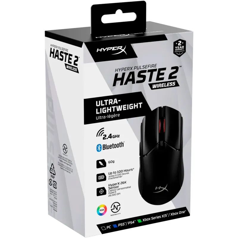 Комп'ютерна миша HyperX Pulsefire Haste 2 Wireless Black (6N0B0AA)