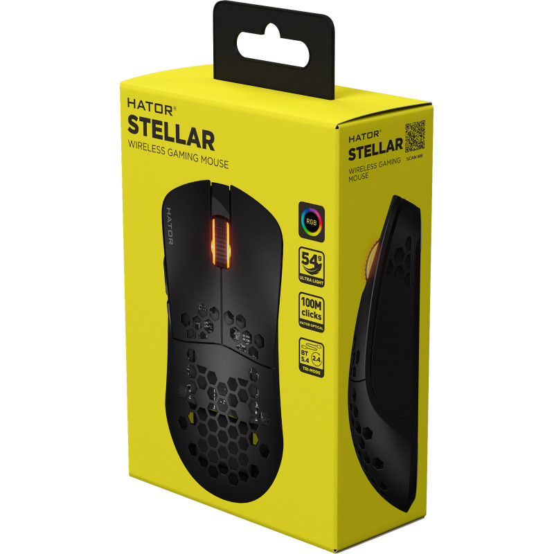 Комп'ютерна миша Hator Stellar Wireless/Bluetooth/USB Black (HTM650)
