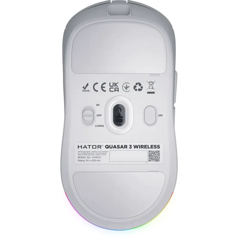 Компьютерная мышь HATOR Quasar 3 Wireless White (HTM731)