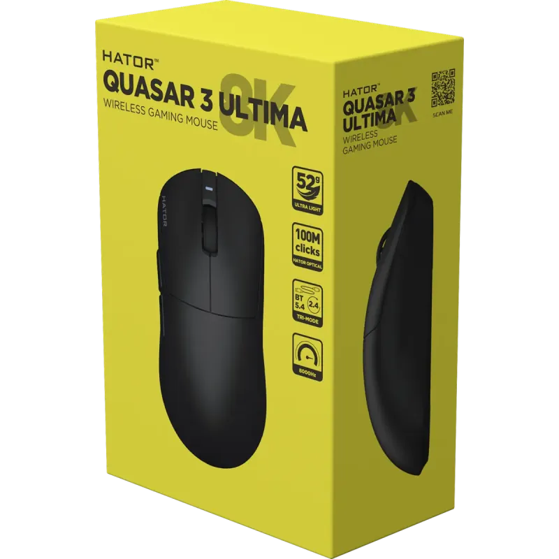 Компьютерная мышь HATOR Quasar 3 ULTIMA 8K Wireless Black (HTM762)