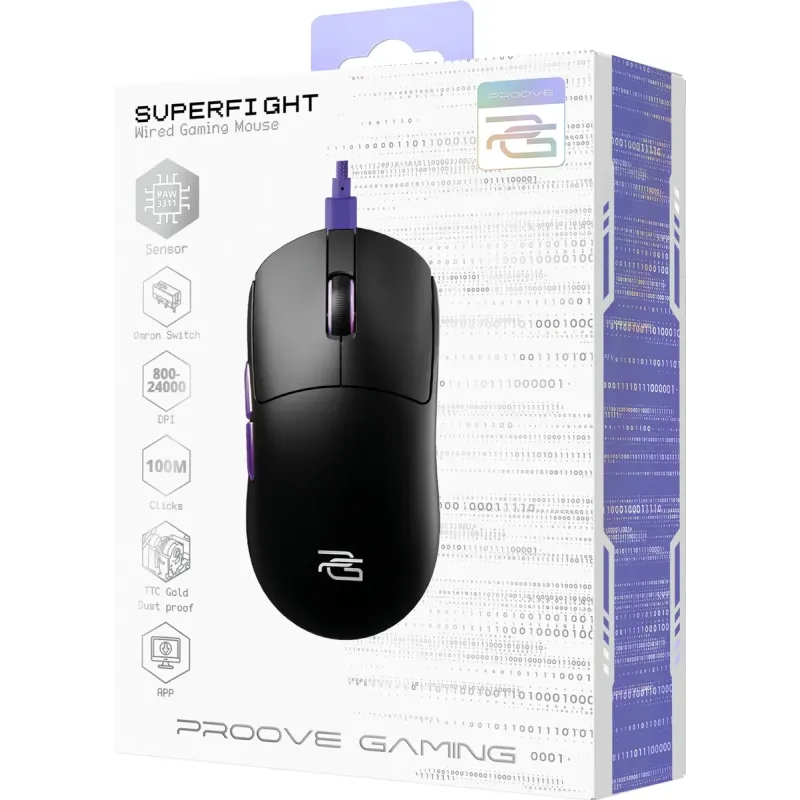 Компьютерная мышь Proove Gaming Superfight Wired Black/Purple (GMSW00102001)