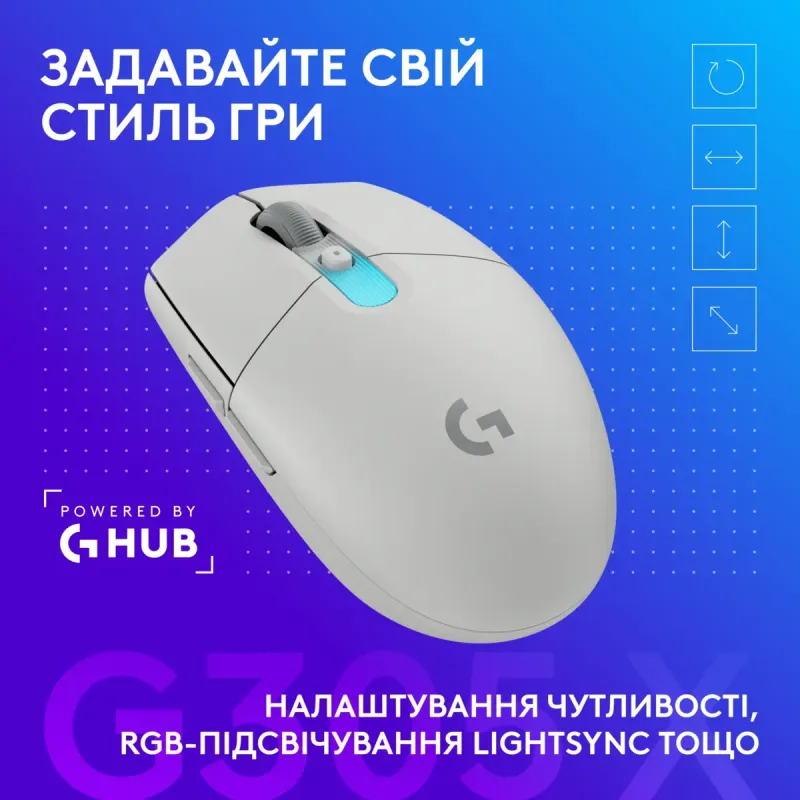 Компьютерная мышь Logitech G305 X Superlight White (910-007747)