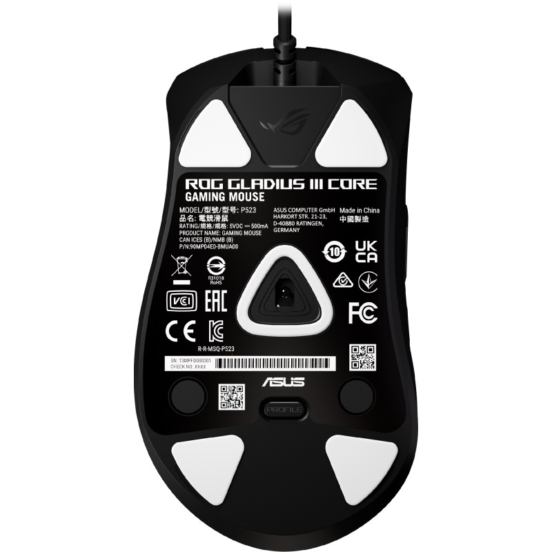 Комп'ютерна миша ASUS ROG Gladius III Core Black (90MP04E0-BMUA00)