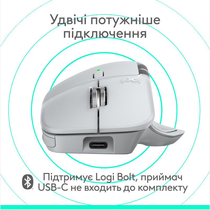 Комп'ютерна миша Logitech MX Master 4 для Mac White Silver (910-007576, 910-007574)