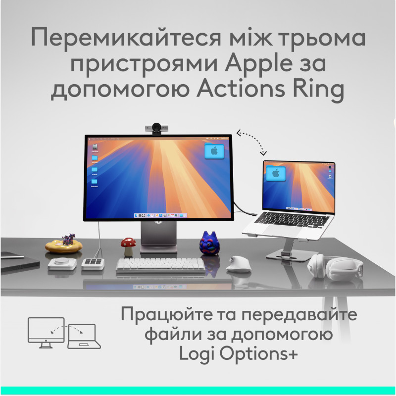 Комп'ютерна миша Logitech MX Master 4 для Mac White Silver (910-007576, 910-007574)