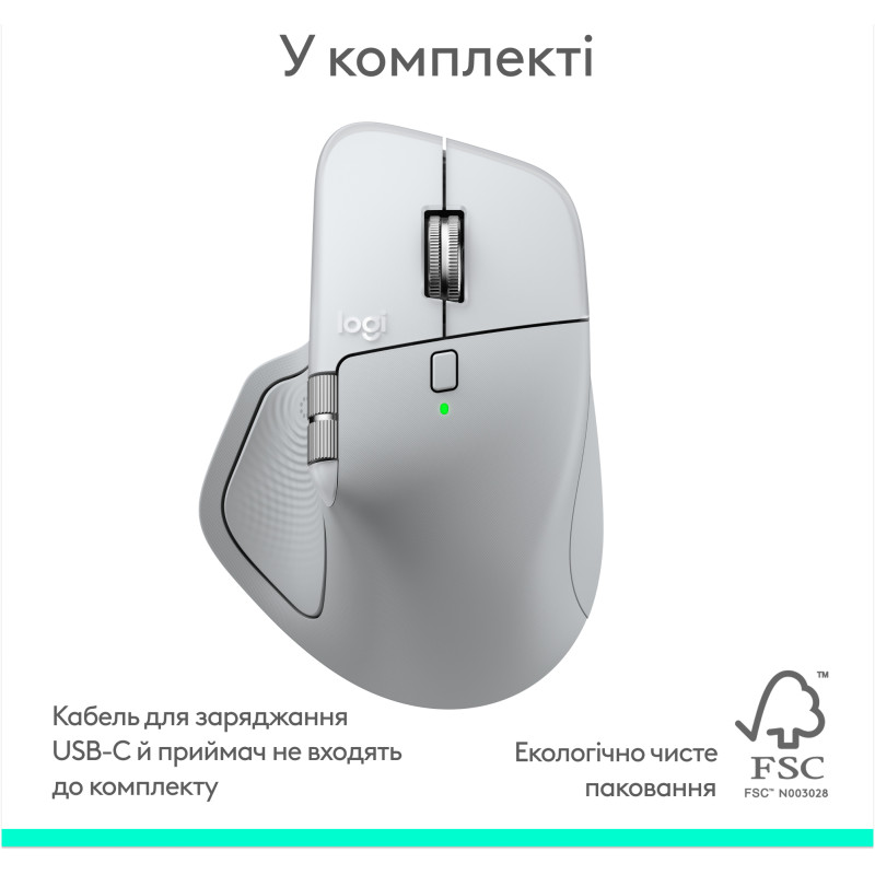 Комп'ютерна миша Logitech MX Master 4 для Mac White Silver (910-007576, 910-007574)