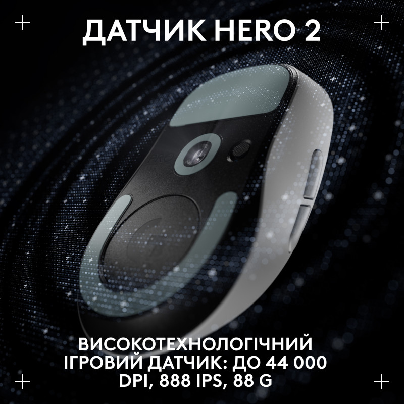 Компьютерная мышь Logitech Pro X Superlight 2 Dex White (910-007363, 910-007365)