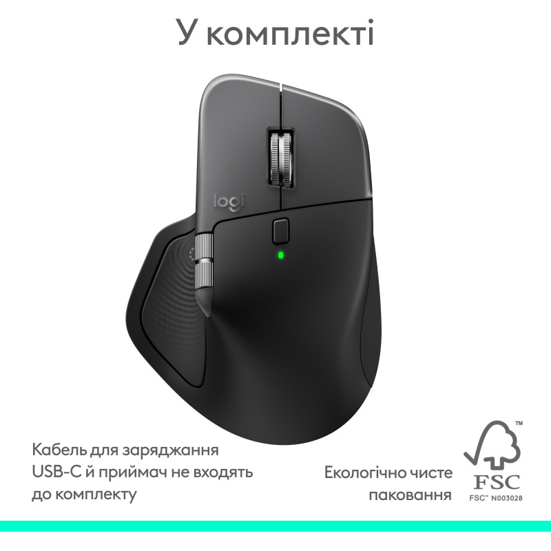 Комп'ютерна миша Logitech MX Master 4 для Mac Space Black (910-007577, 910-007575)