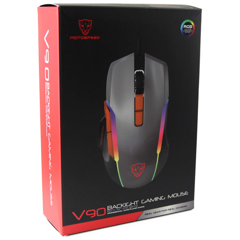 Компьютерная мышь Motospeed V90 RGB USB Black (mtv90)