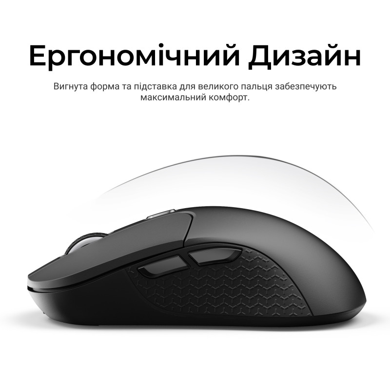 Комп'ютерна миша Keychron M3 Wireless/Bluetooth/USB Black PAW3950 (M3-A23)