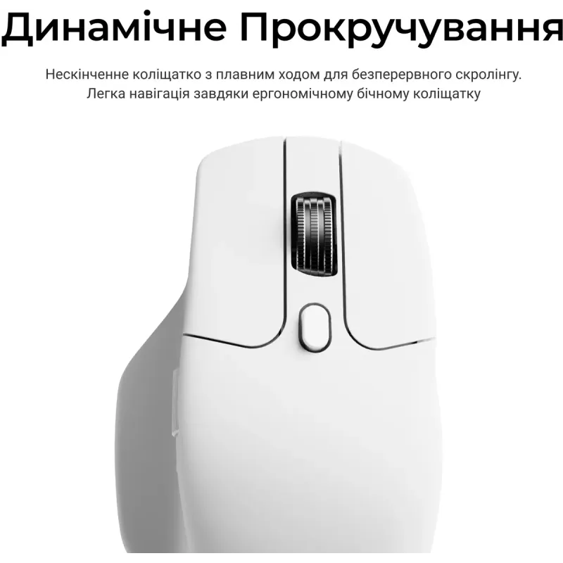 Компьютерная мышь Keychron M6S Wireless/Bluetooth/USB White PAW3311 (M6S-B72)