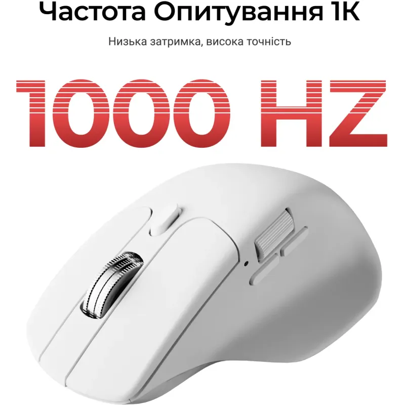 Компьютерная мышь Keychron M6S Wireless/Bluetooth/USB White PAW3311 (M6S-B72)