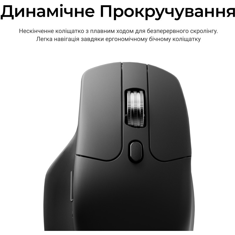 Комп'ютерна миша Keychron M6S Wireless/Bluetooth/USB Black PAW3311 (M6S-A72)
