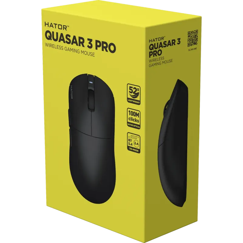 Компьютерная мышь HATOR Quasar 3 PRO wireless black (HTM740)