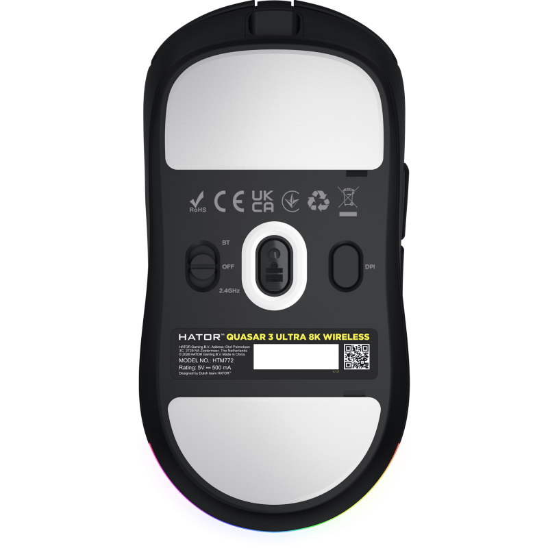 Комп'ютерна миша HATOR Quasar 3 ULTRA 8K Wireless Black (HTM772)