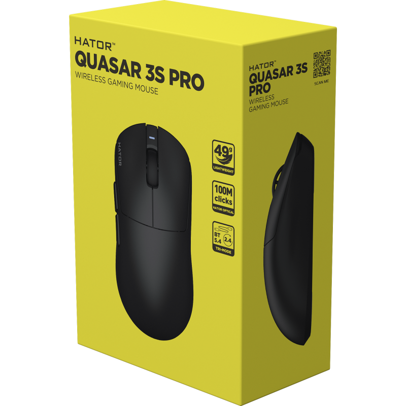 Комп'ютерна миша HATOR Quasar 3S PRO wireless (HTM745) black