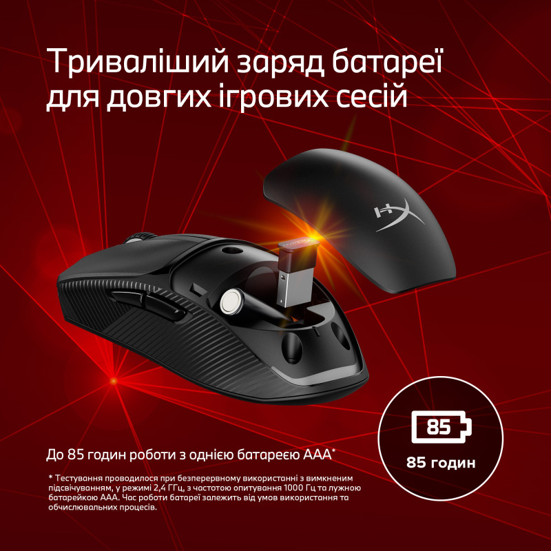 Компьютерная мышь HyperX Pulsefire Fuse Wireless/Bluetooth Black (A1KY6AA)