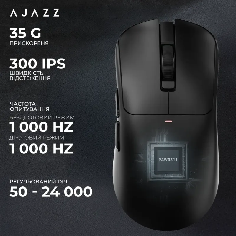 Компьютерная мышь Ajazz AJ200 Near Link AI MC Black (AJ200-NL-AI-MC-B)