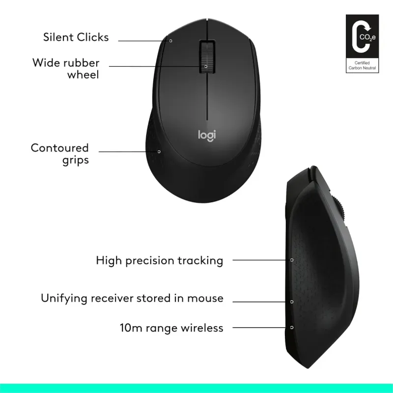 Компьютерная мышь Logitech M331 Silent Plus Black (910-004917)