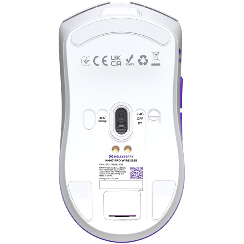 Комп'ютерна миша Hator Hellyberry HM47 Pro Wireless White/Violet Gradient (HM47PRO_white_violet)