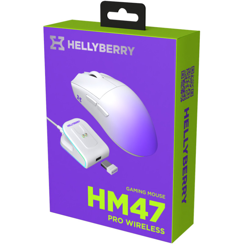 Комп'ютерна миша Hator Hellyberry HM47 Pro Wireless White/Violet Gradient (HM47PRO_white_violet)