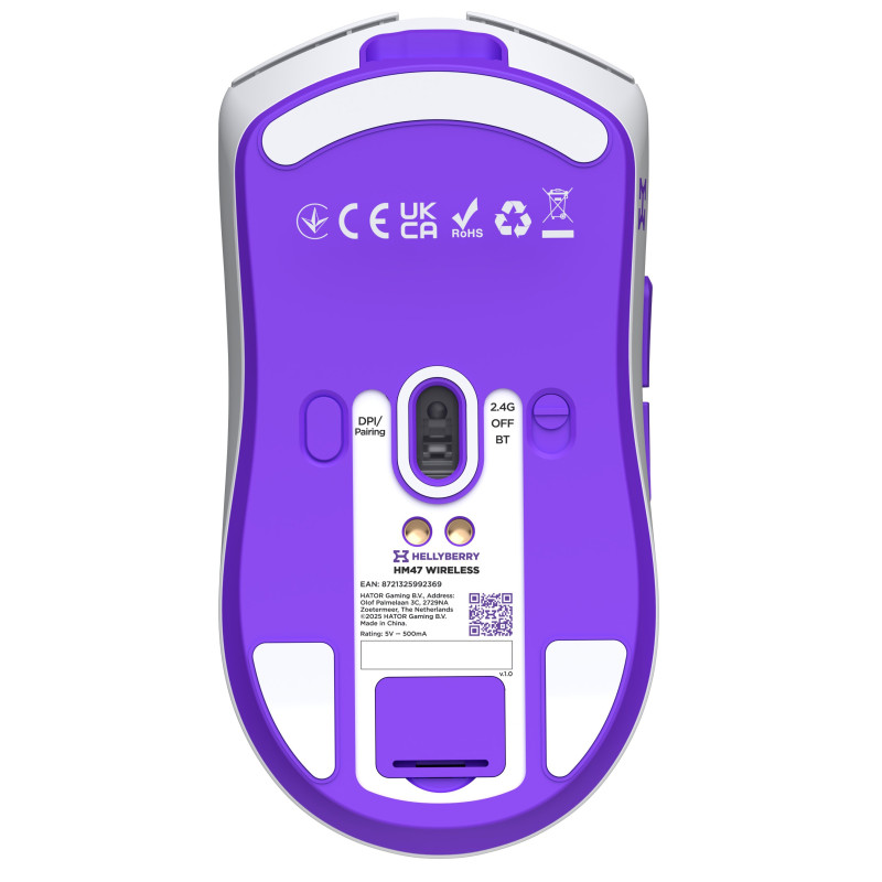 Комп'ютерна миша Hator Hellyberry HM47 Wireless White/Violet (HM47_white_violet)