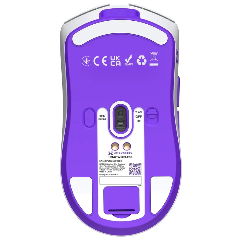 Комп'ютерна миша Hator Hellyberry HM47 Wireless White/Violet (HM47_white_violet)