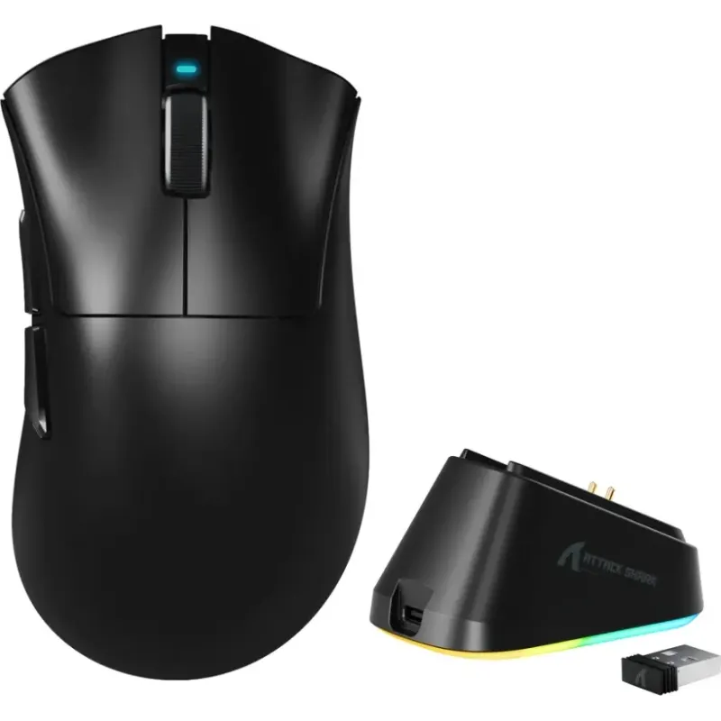 Компьютерная мышь Attack Shark V3Pro Ultra-Light, Wireless/Bluetooth, 25000dpi. (PAW3311), 6кн., Black (V3PROB_AS)