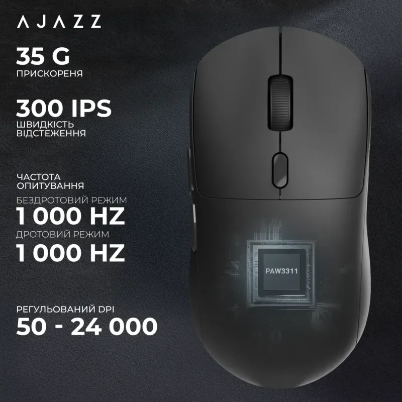 Компьютерная мышь Ajazz x Nacodex NJ07 MC Black (NJ07-MC-B)