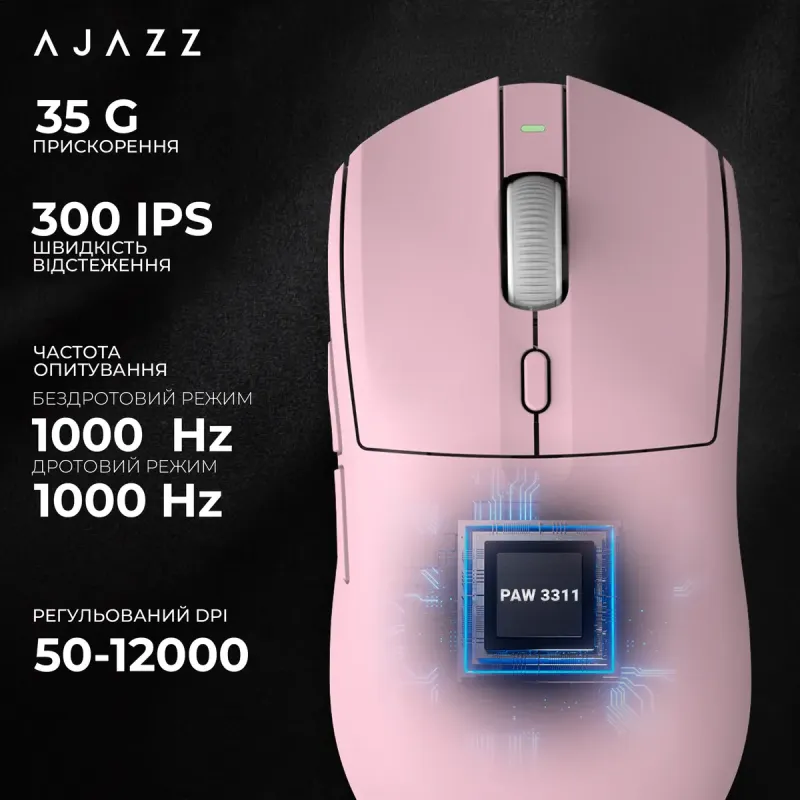 Комп'ютерна миша Ajazz AJ139 V2 MC Pink (AJ139-V2-MC-Pink)