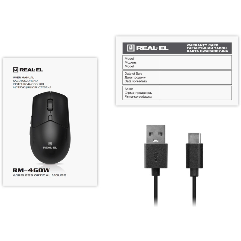 Комп'ютерна миша REAL-EL RM-460 W Black (EL123200048)