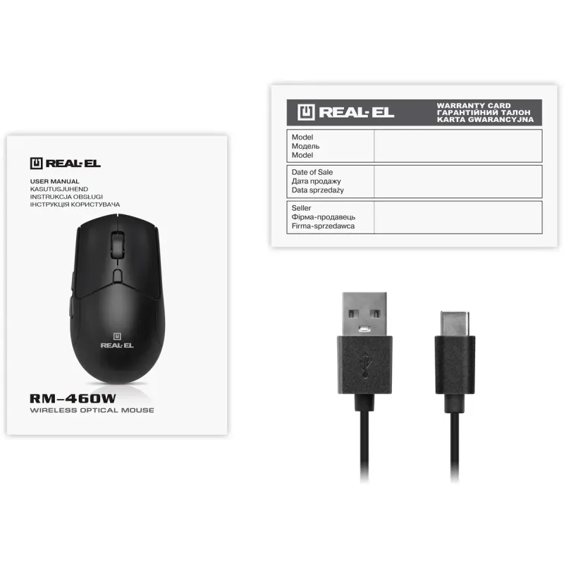 Комп'ютерна миша REAL-EL RM-460 W Black (EL123200048)