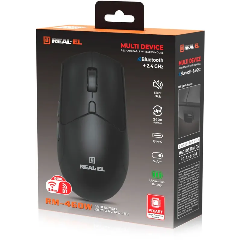 Комп'ютерна миша REAL-EL RM-460 W Black (EL123200048)