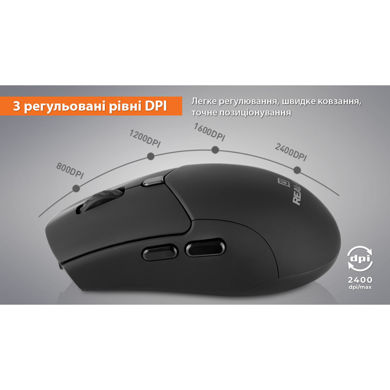 Комп'ютерна миша REAL-EL RM-460 W Black (EL123200048)