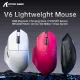 Компьютерная мышь Attack Shark V6 Ultra-Light, Wireless/Bluetooth, 25000dpi. (PAW3311), 7кн., Black (V6B_AS)