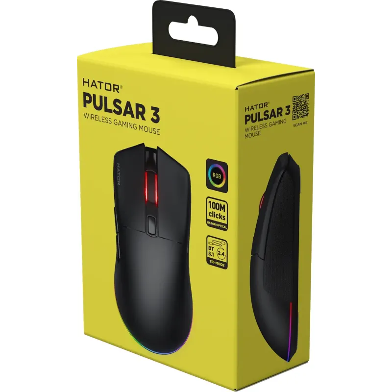 Компьютерная мышь HATOR Pulsar 3 Wireless Black (HTM630)