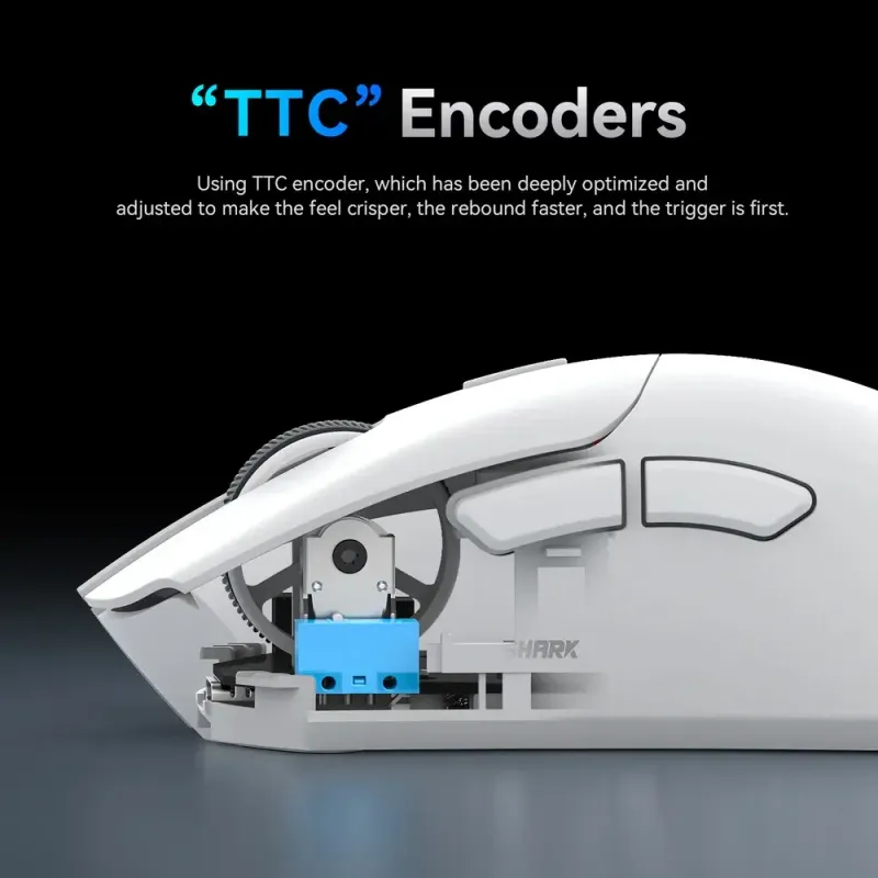 Компьютерная мышь Attack Shark R1, Wireless/Bluetooth, 18000dpi, (PAW3311), 6кн., White (R1W_AS)