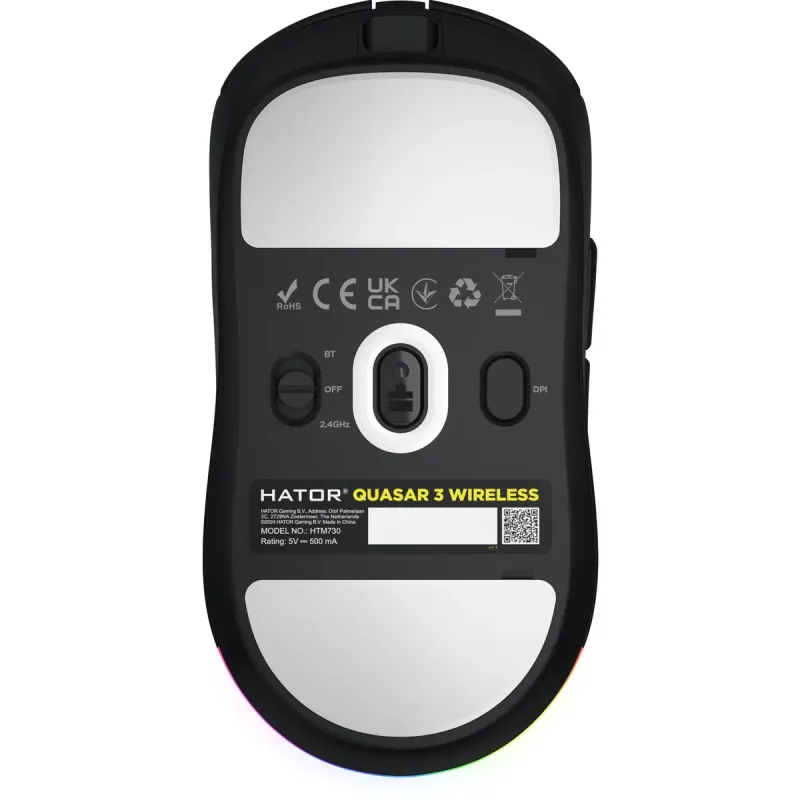 Компьютерная мышь HATOR Quasar 3 Wireless Black (HTM730)