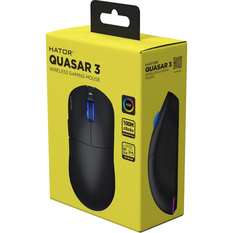 Компьютерная мышь HATOR Quasar 3 Wireless Black (HTM730)