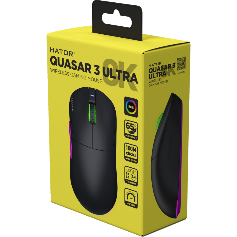 HATOR Quasar 3 Ultra 8K Black Wireless (HTM770)