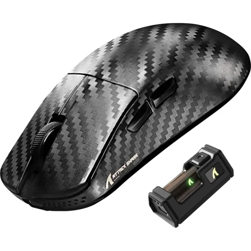 Компьютерная мышь Attack Shark R11 Ultra, Wireless/Bluetooth, 42000dpi. (PAW3950MAX) 6кн., Phantom Shark (R11ULTRAPS_AS)