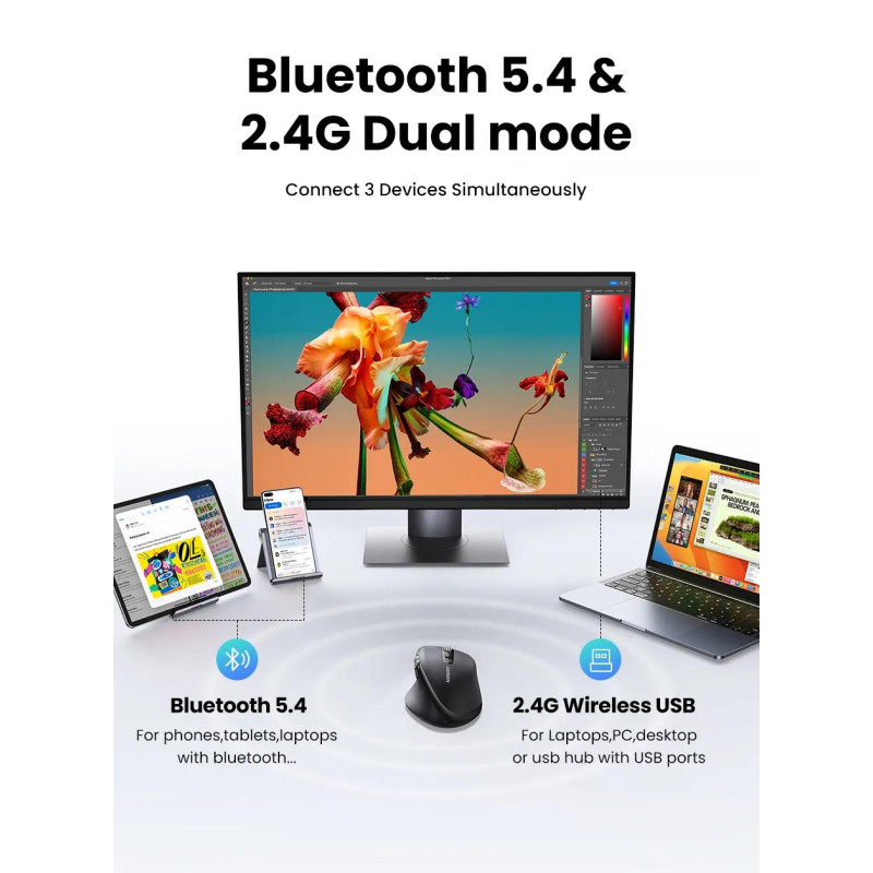 Компьютерная мышь UGREEN M751 Black (45792)