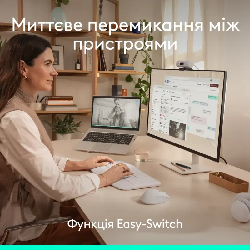 Комп'ютерна миша Logitech Signature Comfort Plus M850L Wireless/Bluetooth White (910-007716)