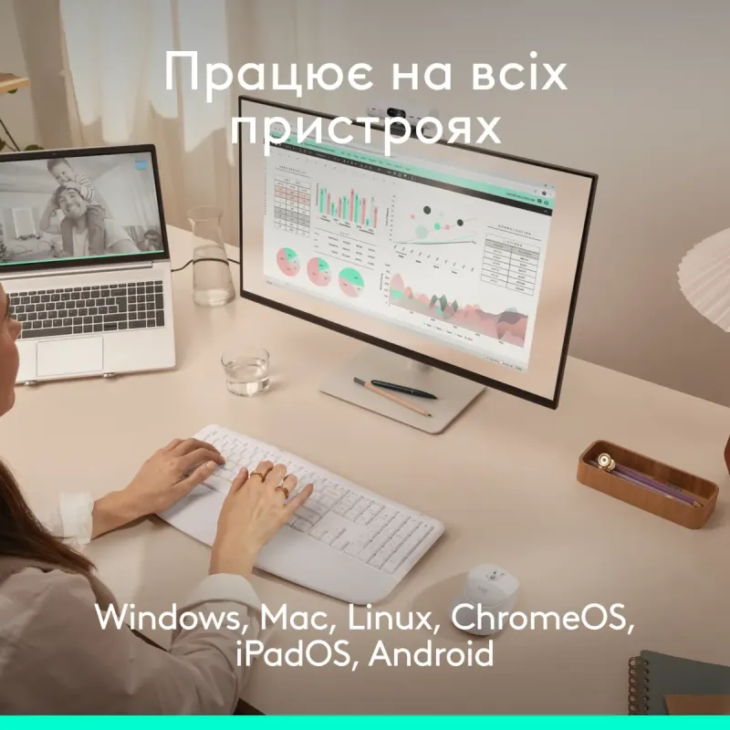 Комп'ютерна миша Logitech Signature Comfort Plus M850L Wireless/Bluetooth White (910-007716)