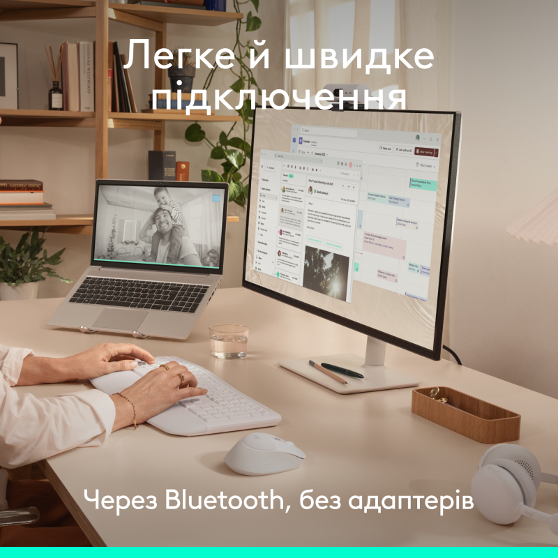 Комп'ютерна миша Logitech Signature Comfort Plus M850L Wireless/Bluetooth White (910-007716)